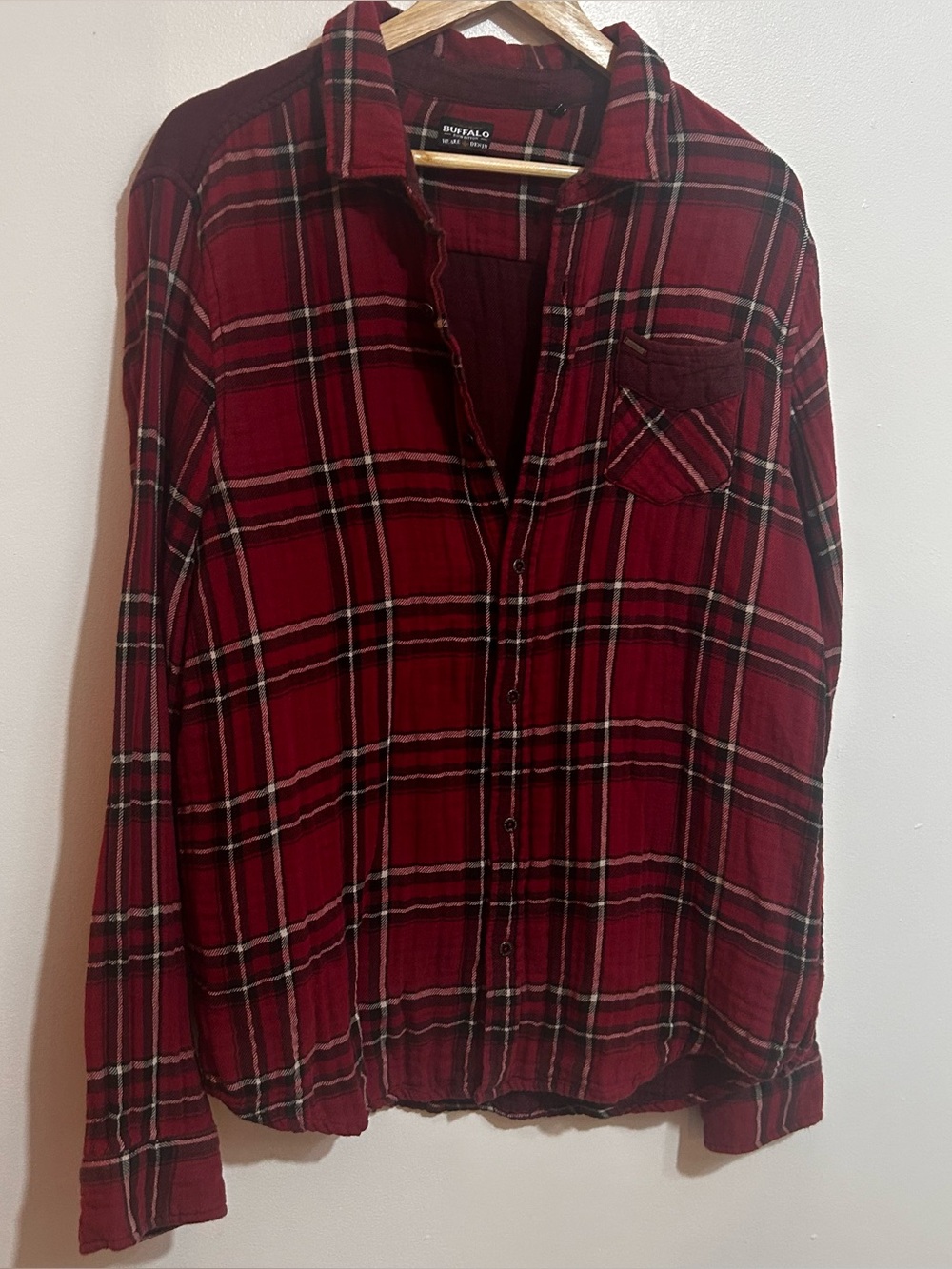 Buffalo David Bitton Red and Black Plaid Shirt